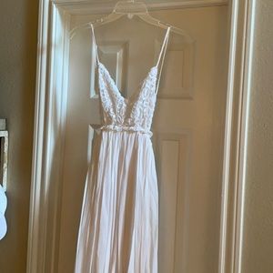 Maxi, white boutique dress